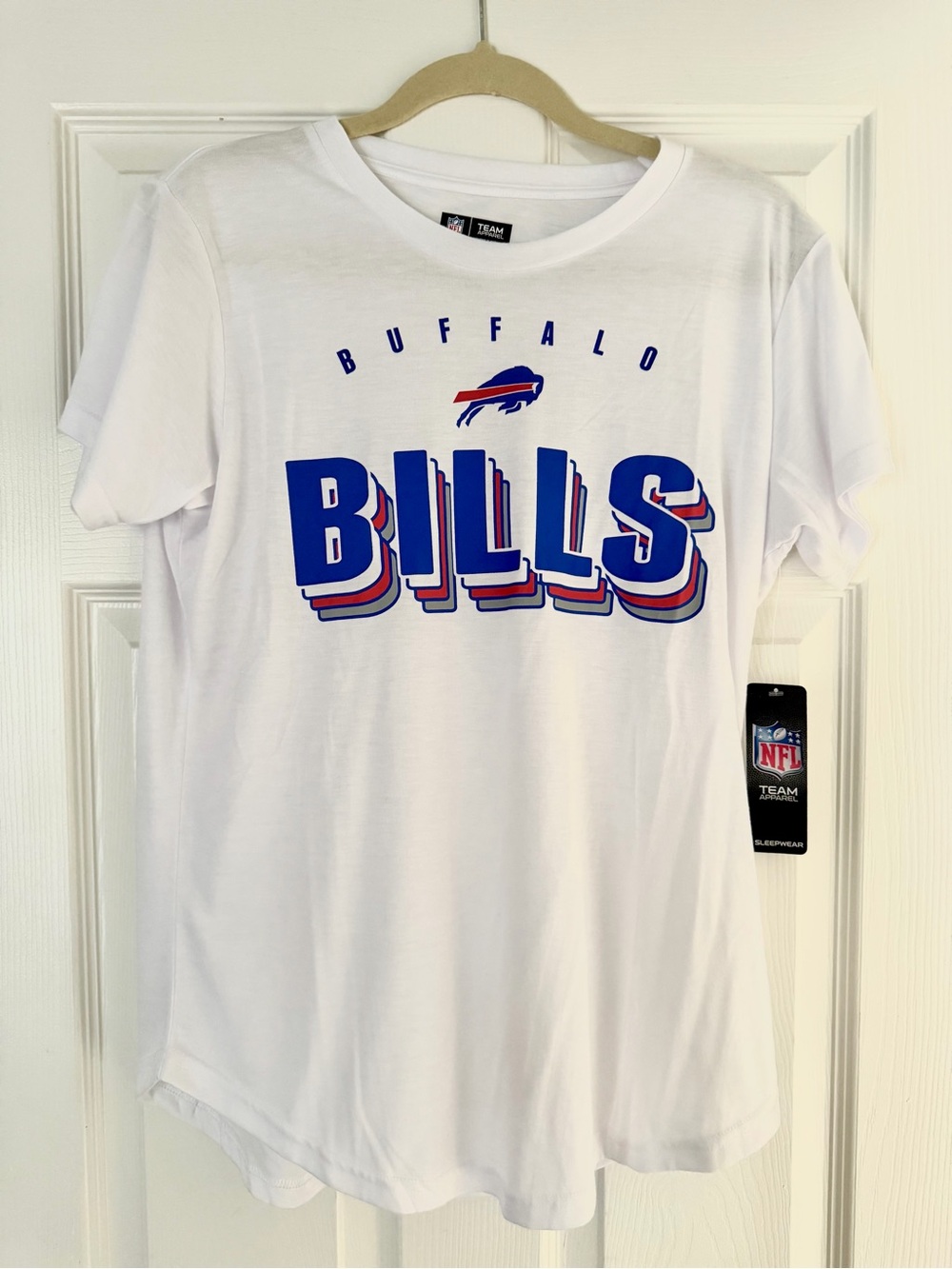 Buffalo Bills Women's White Team Logo Short Sleeve Tee